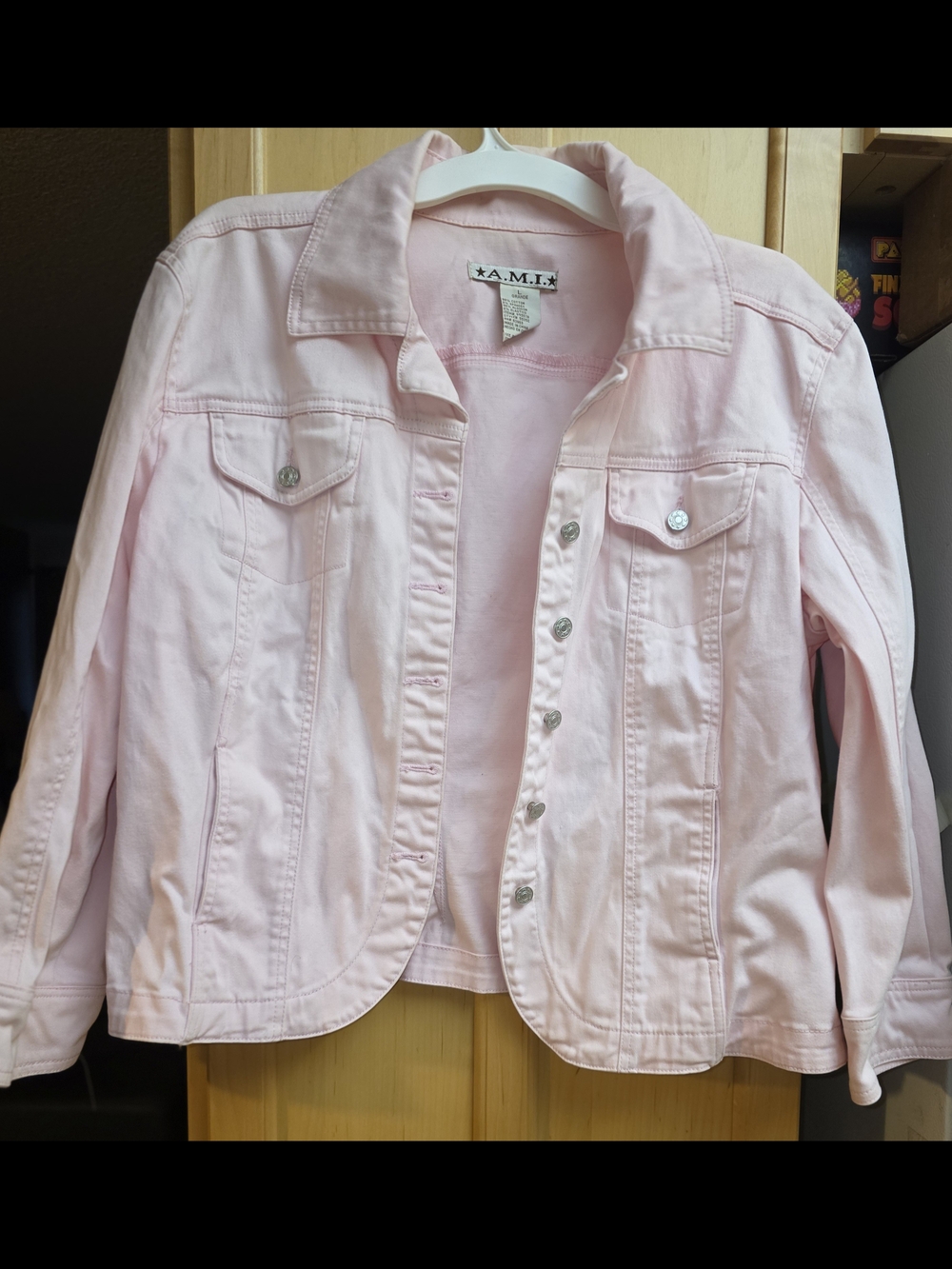 A.M.I. Light Pink Denim Jacket